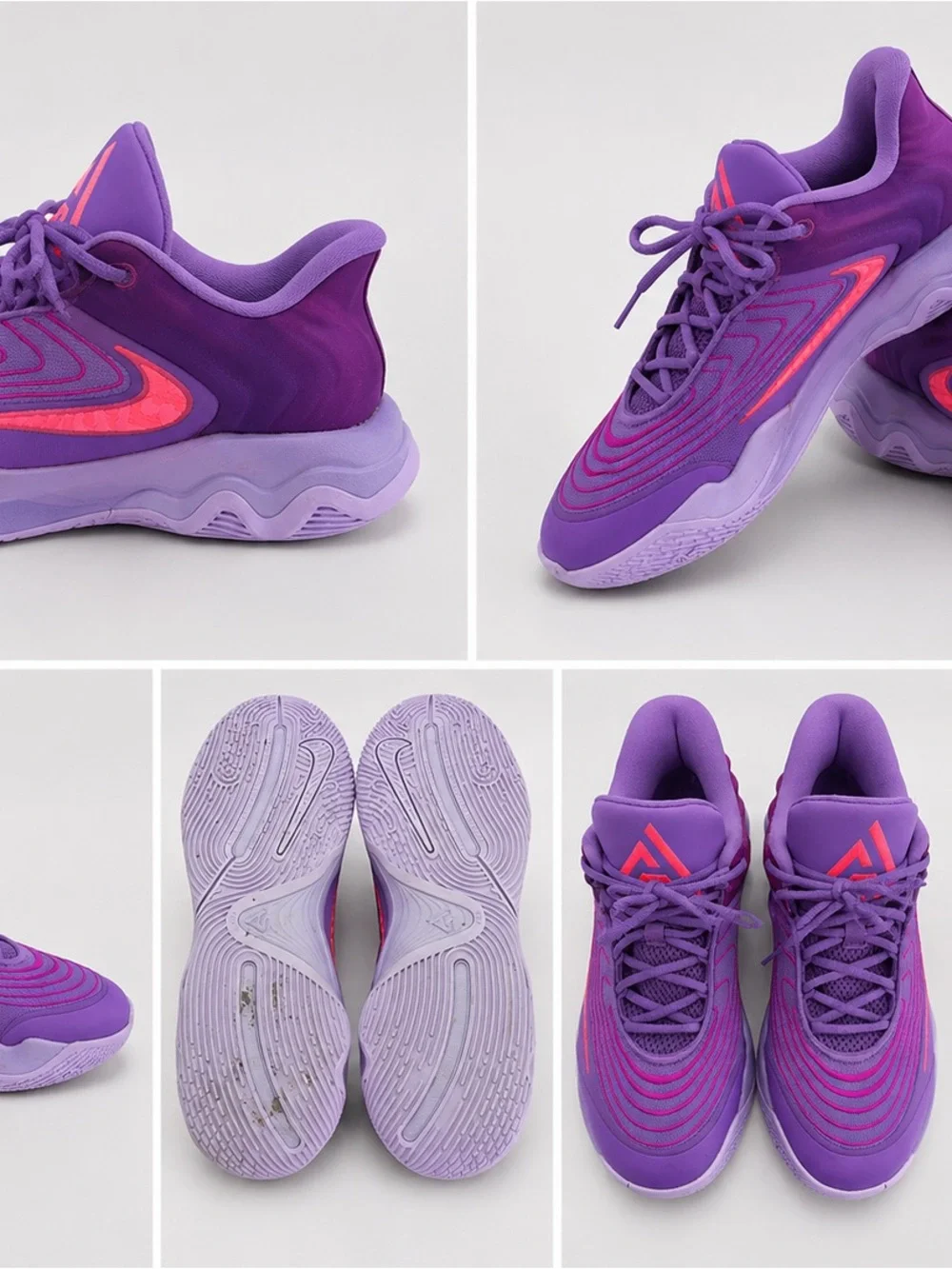 Nike Giannis Immortality Basketball Shoes Men’s 9 Purple Pink FQ3680-500